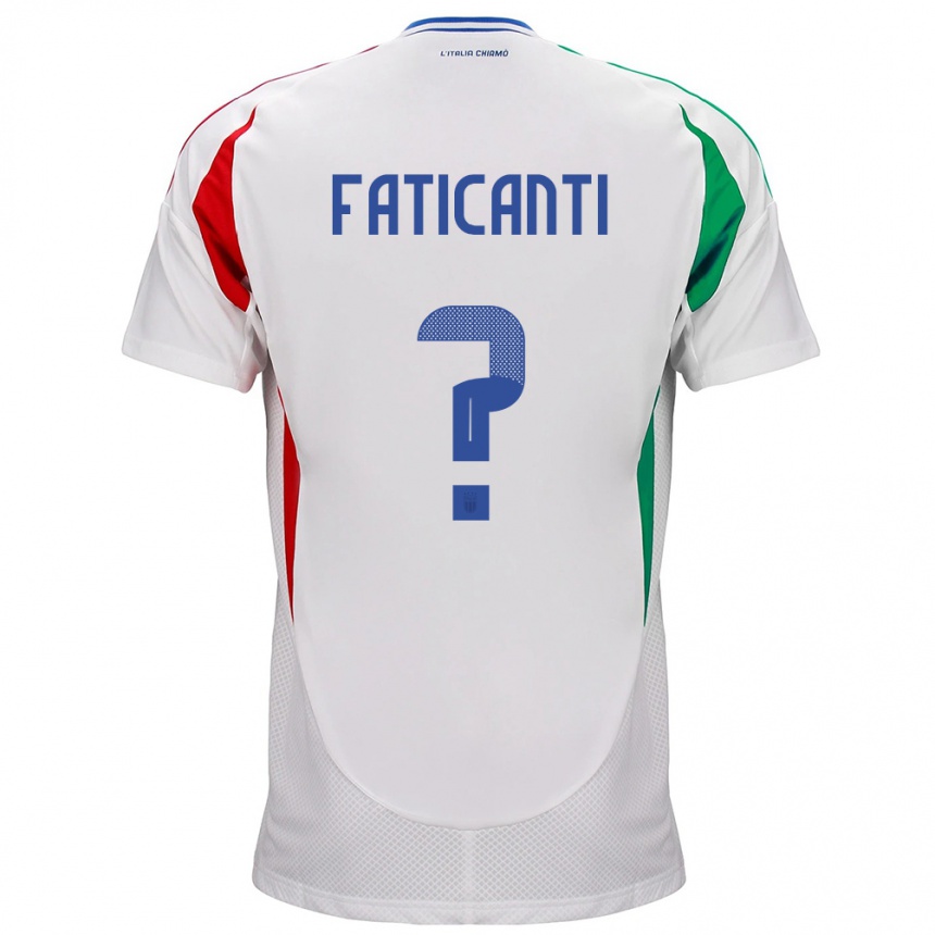 Kids Football Italy Giacomo Faticanti #0 White Away Jersey 24-26 T-Shirt