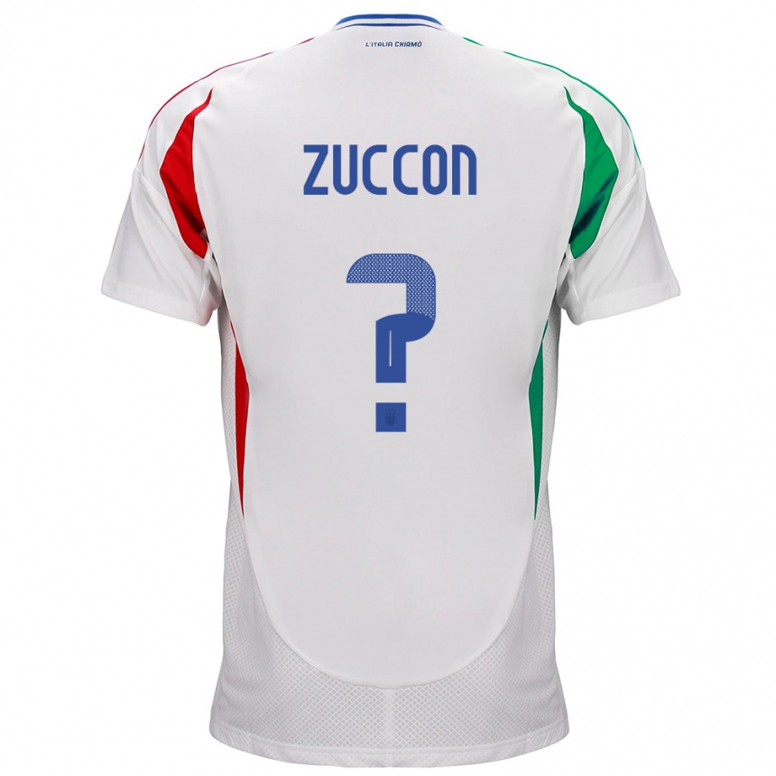 Kids Football Italy Federico Zuccon #0 White Away Jersey 24-26 T-Shirt