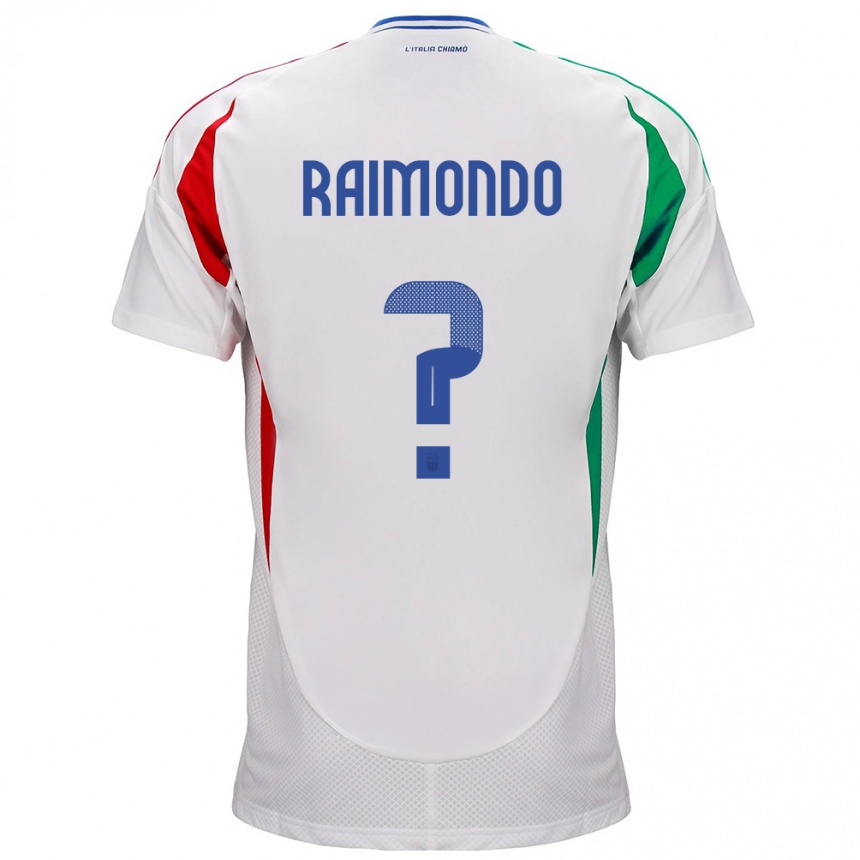 Kids Football Italy Antonio Raimondo #0 White Away Jersey 24-26 T-Shirt