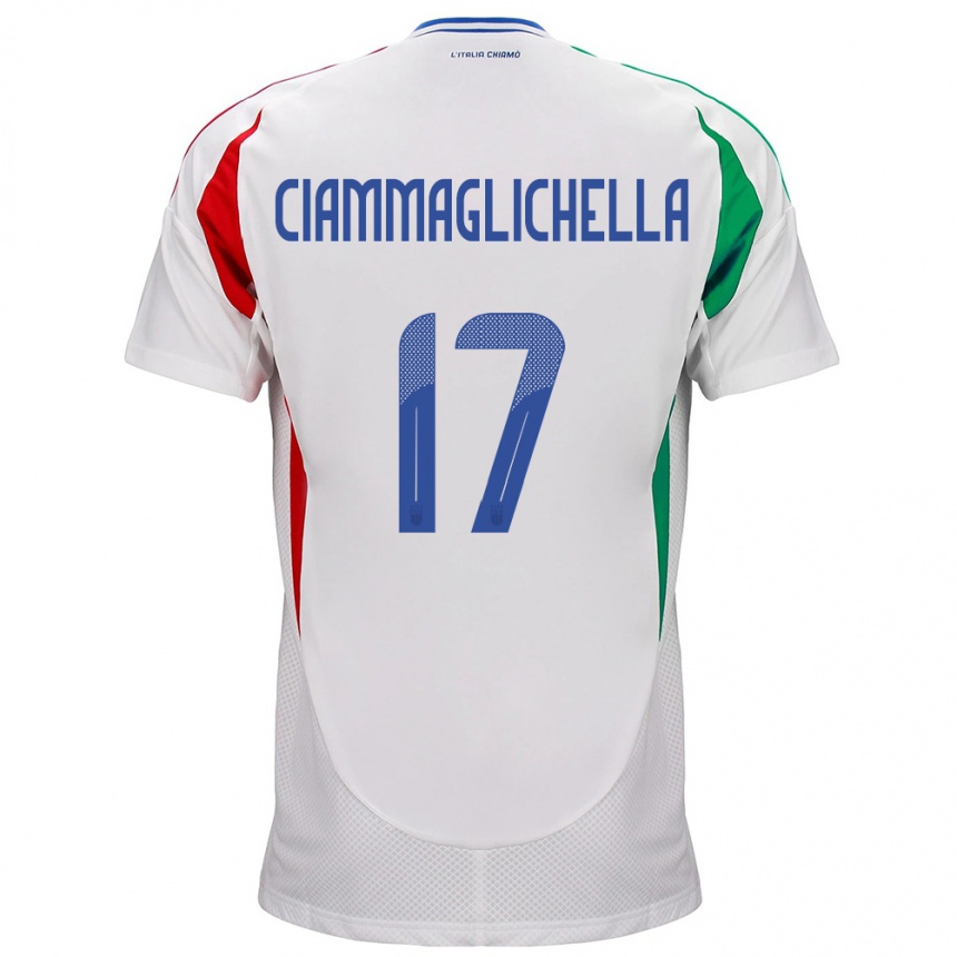 Kids Football Italy Aaron Ciammaglichella #17 White Away Jersey 24-26 T-Shirt