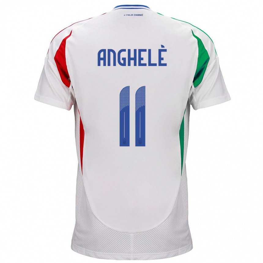 Kids Football Italy Lorenzo Anghelè #11 White Away Jersey 24-26 T-Shirt