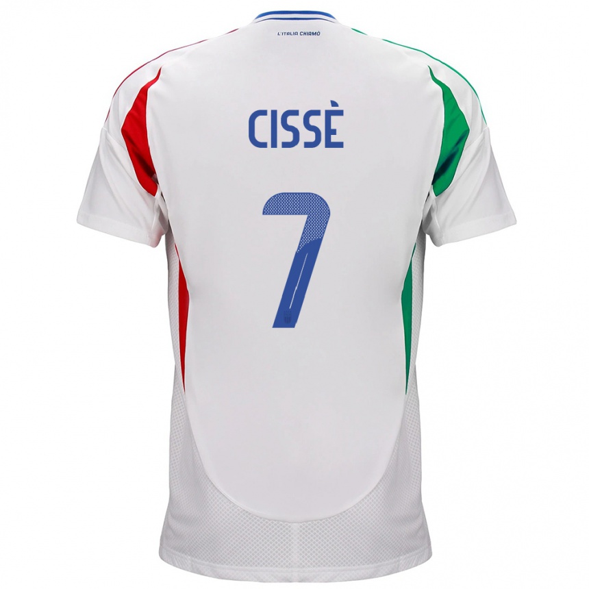 Kids Football Italy Alphadjo Cissè #7 White Away Jersey 24-26 T-Shirt