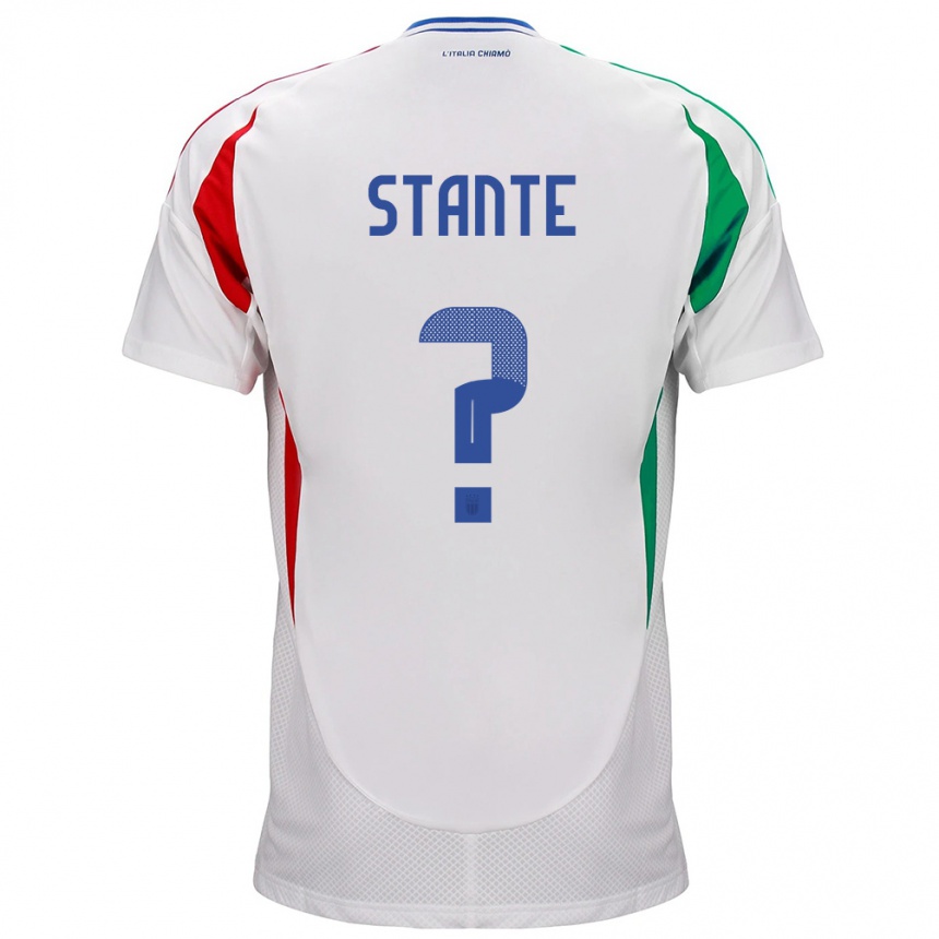 Kids Football Italy Francesco Stante #0 White Away Jersey 24-26 T-Shirt