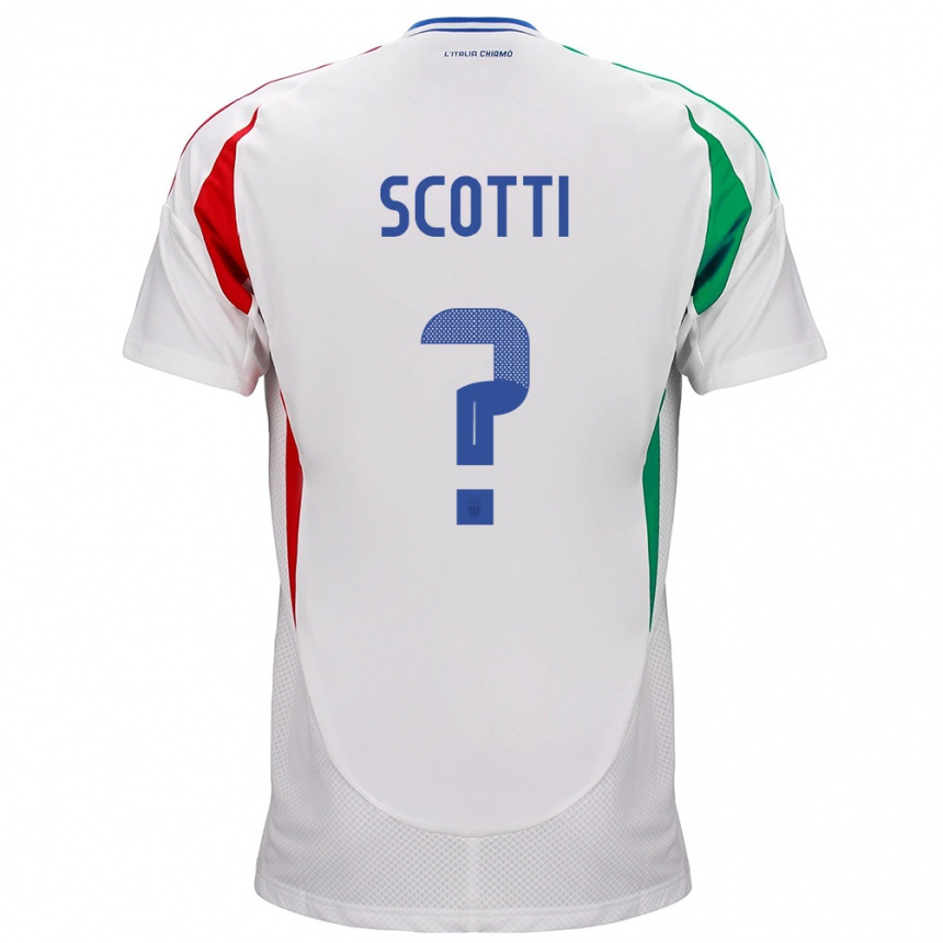 Kids Football Italy Filippo Scotti #0 White Away Jersey 24-26 T-Shirt