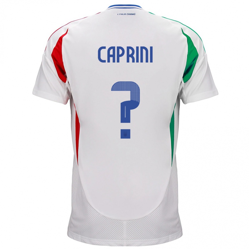 Kids Football Italy Maat Daniel Caprini #0 White Away Jersey 24-26 T-Shirt
