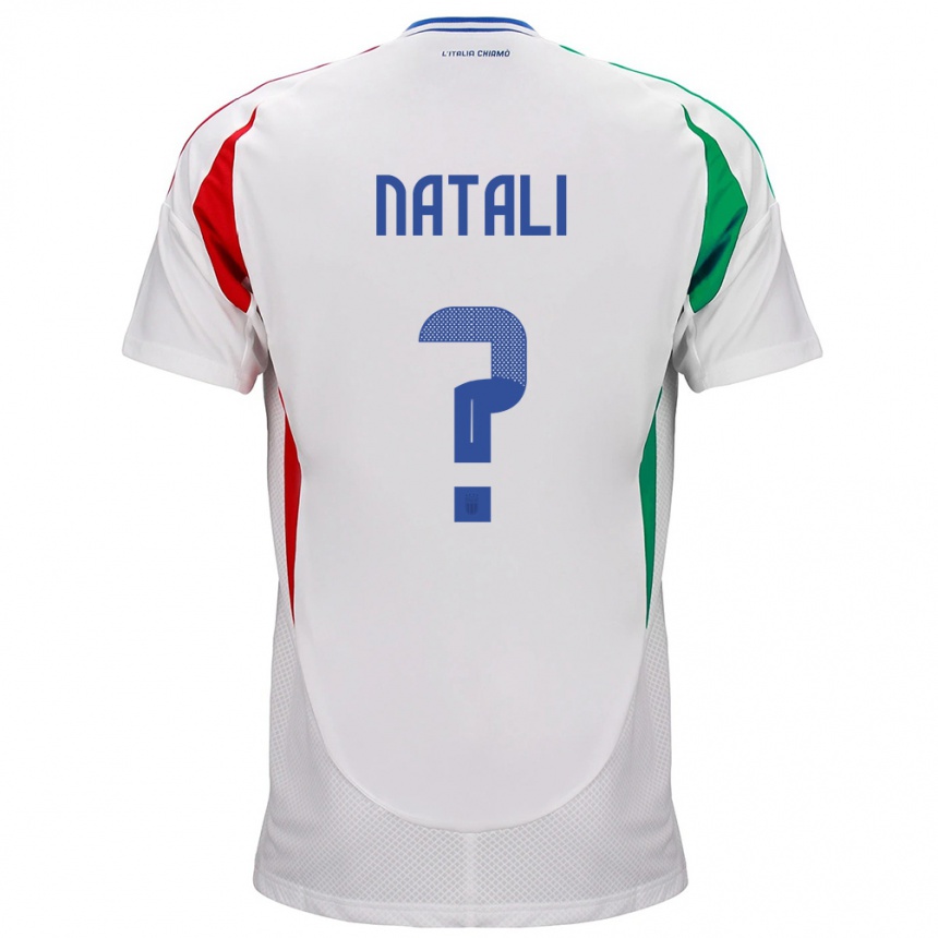 Kids Football Italy Andrea Natali #0 White Away Jersey 24-26 T-Shirt