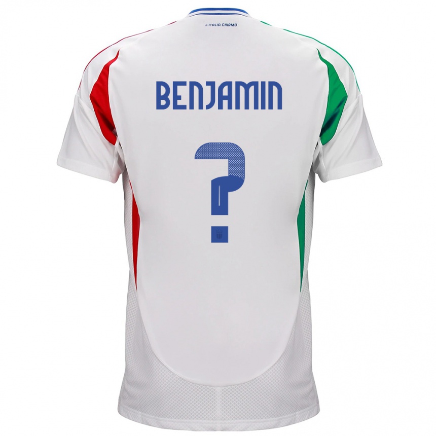 Kids Football Italy Emanuel Benjamin #0 White Away Jersey 24-26 T-Shirt