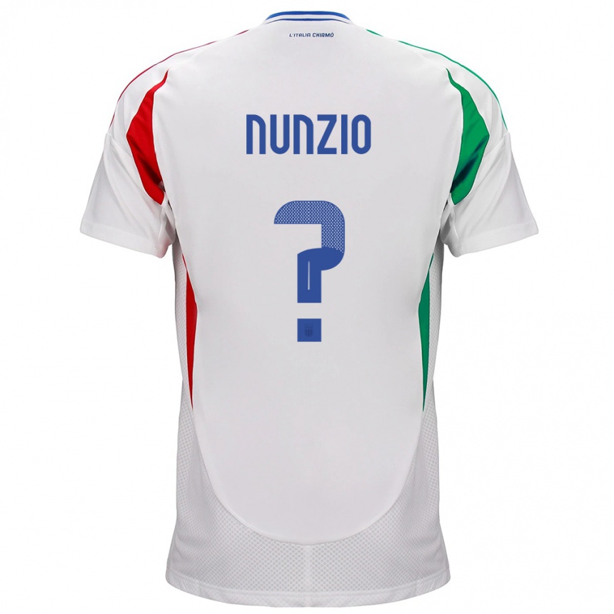 Kids Football Italy Alessandro Di Nunzio #0 White Away Jersey 24-26 T-Shirt