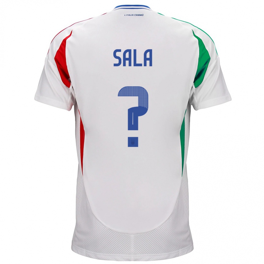 Kids Football Italy Emanuele Sala #0 White Away Jersey 24-26 T-Shirt