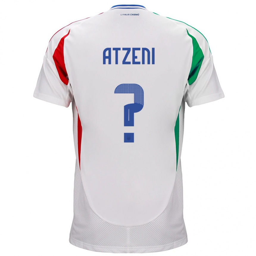 Kids Football Italy Davide Atzeni #0 White Away Jersey 24-26 T-Shirt