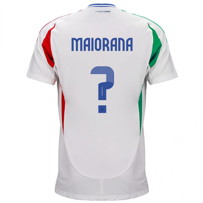 Kids Football Italy Stefano Maiorana #0 White Away Jersey 24-26 T-Shirt