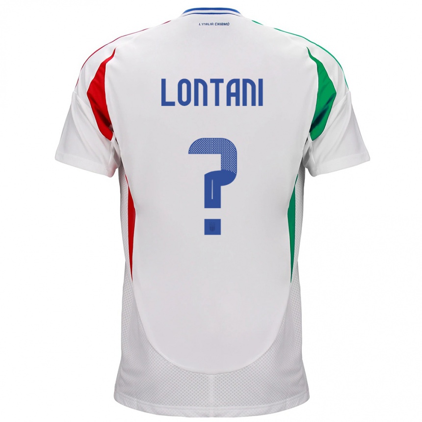 Kids Football Italy Simone Lontani #0 White Away Jersey 24-26 T-Shirt