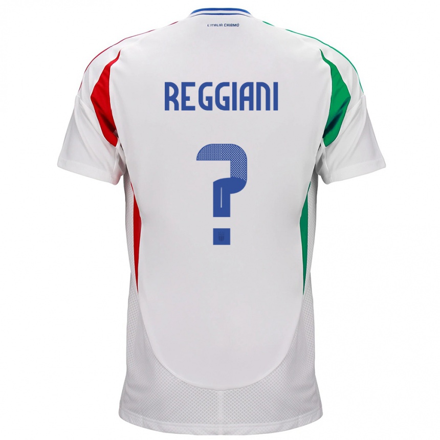 Kids Football Italy Luca Reggiani #0 White Away Jersey 24-26 T-Shirt