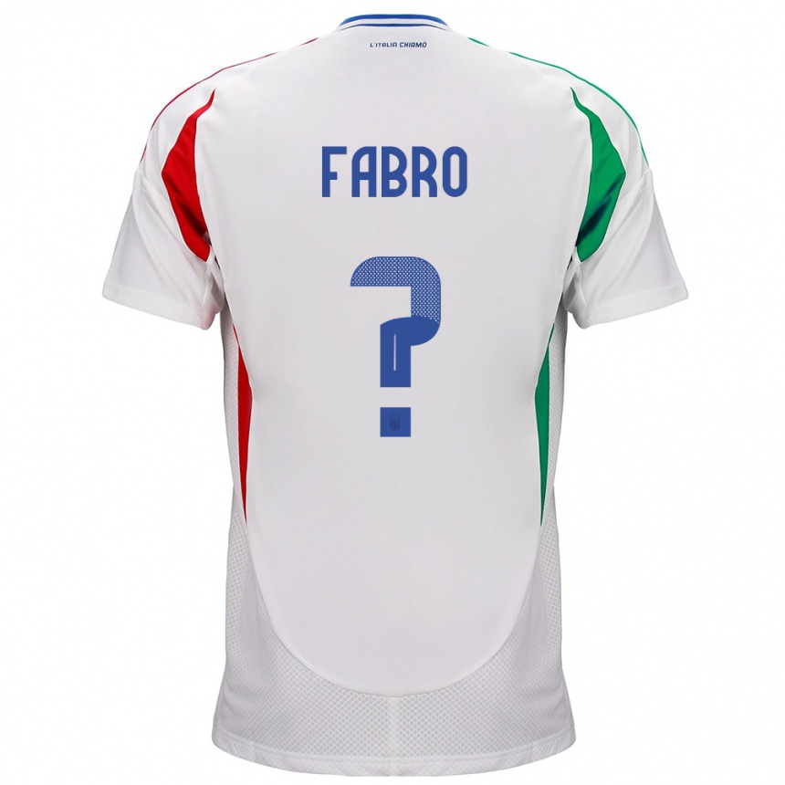 Kids Football Italy Jacopo Del Fabro #0 White Away Jersey 24-26 T-Shirt