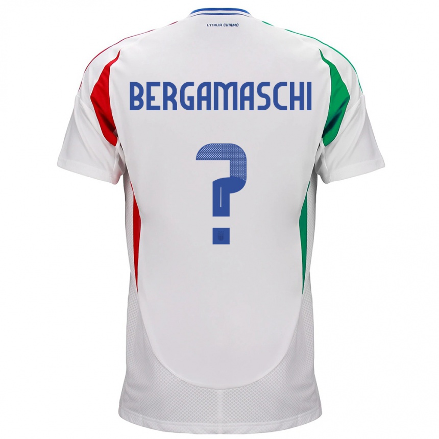 Kids Football Italy Valentina Bergamaschi #0 White Away Jersey 24-26 T-Shirt