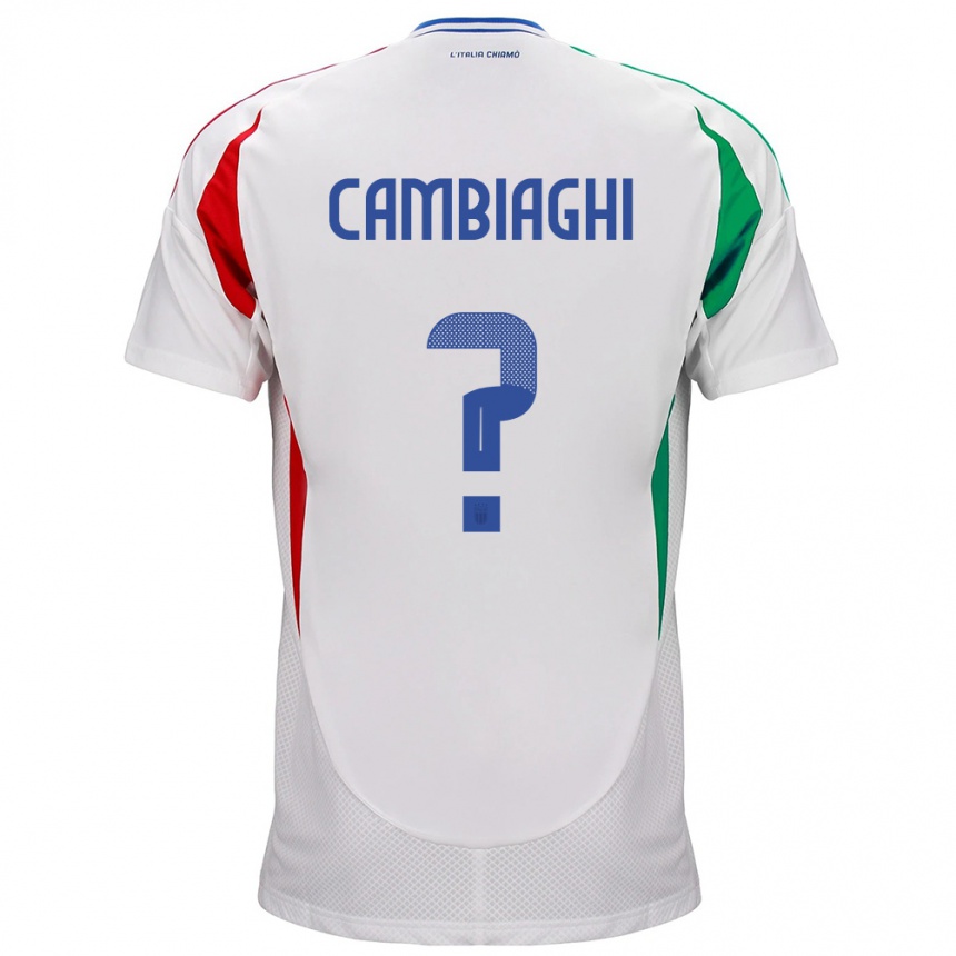 Kids Football Italy Michela Cambiaghi #0 White Away Jersey 24-26 T-Shirt