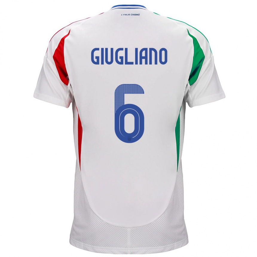 Kids Football Italy Manuela Giugliano #6 White Away Jersey 24-26 T-Shirt