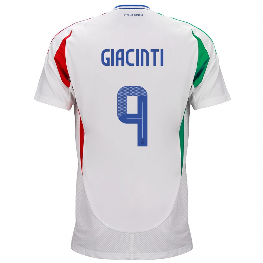 Kids Football Italy Valentina Giacinti #9 White Away Jersey 24-26 T-Shirt