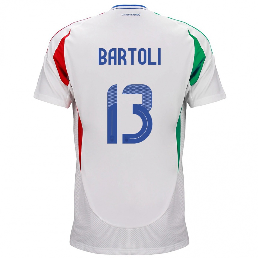 Kids Football Italy Elisa Bartoli #13 White Away Jersey 24-26 T-Shirt