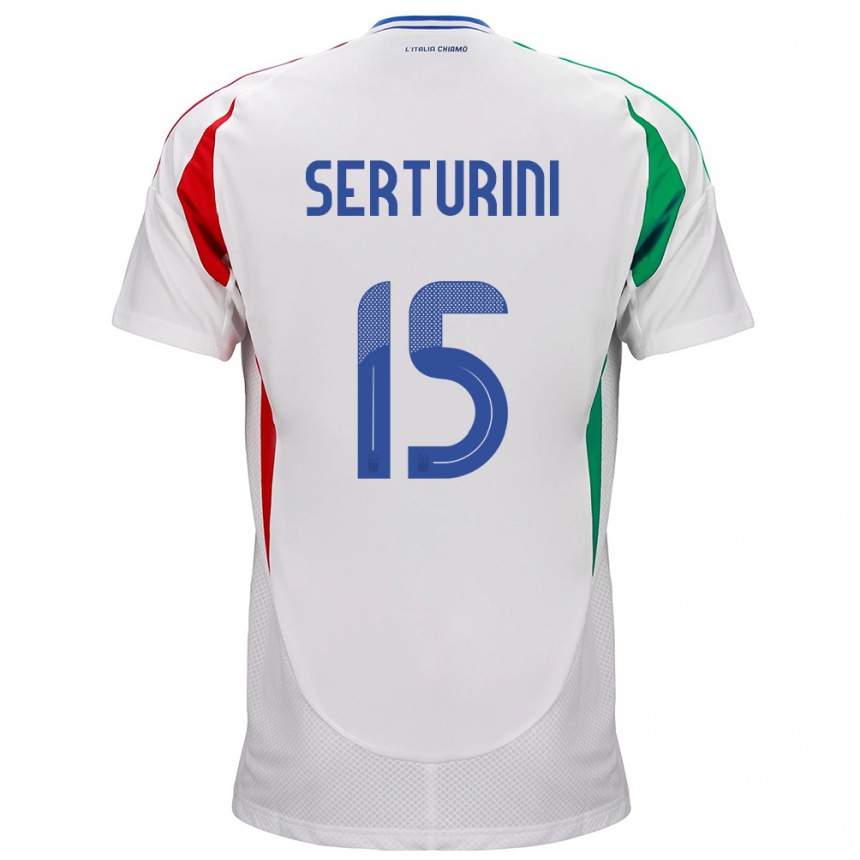 Kids Football Italy Annamaria Serturini #15 White Away Jersey 24-26 T-Shirt