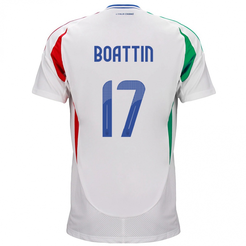 Kids Football Italy Lisa Boattin #17 White Away Jersey 24-26 T-Shirt