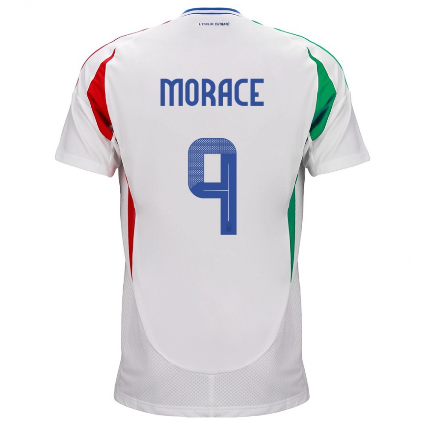 Kids Football Italy Carolina Morace #9 White Away Jersey 24-26 T-Shirt