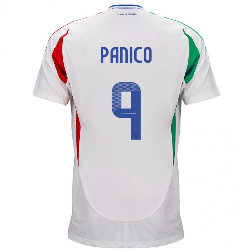 Kids Football Italy Patrizia Panico #9 White Away Jersey 24-26 T-Shirt