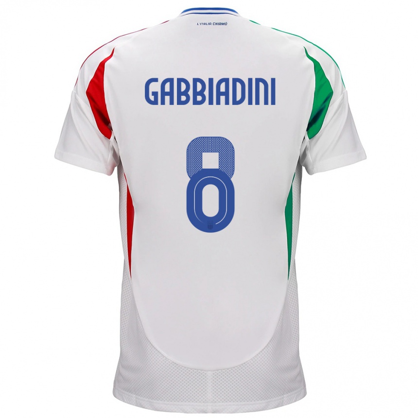 Kids Football Italy Melania Gabbiadini #8 White Away Jersey 24-26 T-Shirt