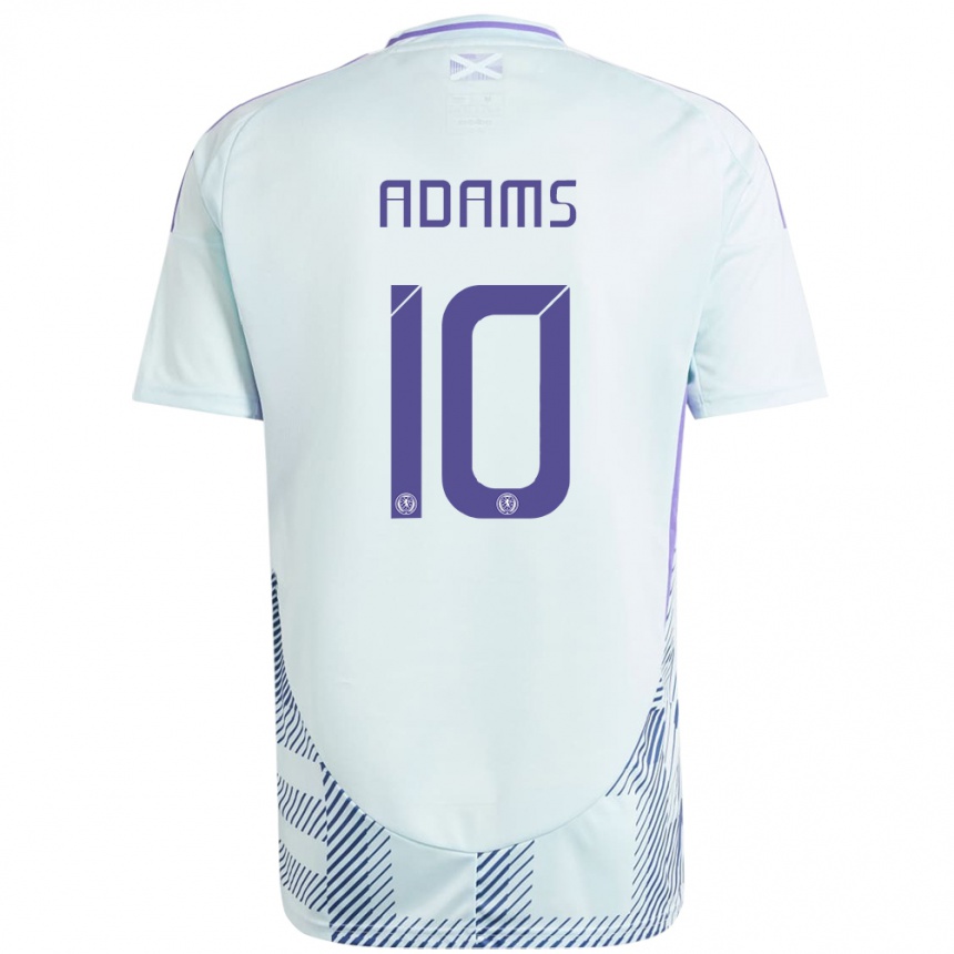 Kids Football Scotland Ché Adams #10 Light Mint Blue Away Jersey 24-26 T-Shirt