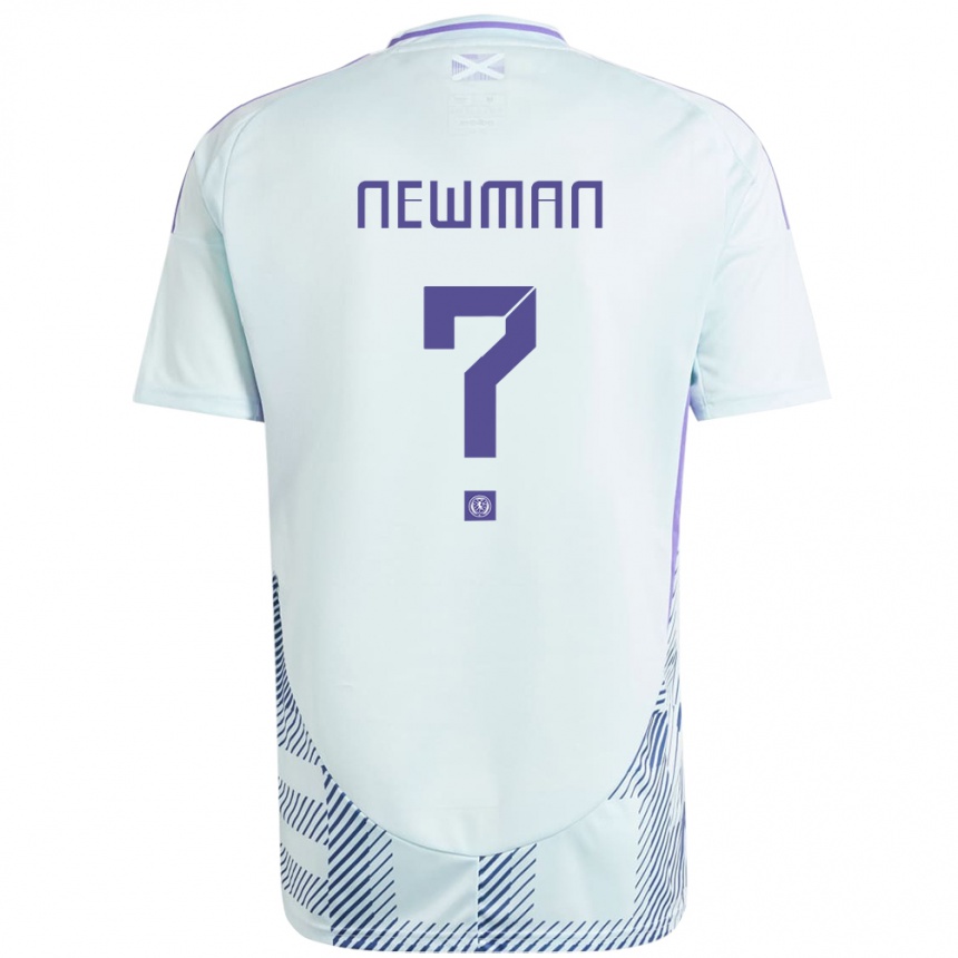 Kids Football Scotland Jack Newman #0 Light Mint Blue Away Jersey 24-26 T-Shirt