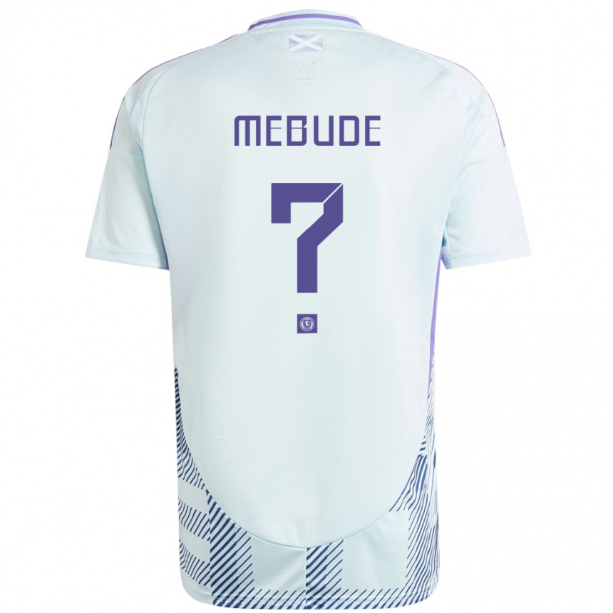 Kids Football Scotland Adedire Mebude #0 Light Mint Blue Away Jersey 24-26 T-Shirt