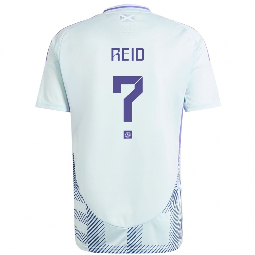 Kids Football Scotland Dylan Reid #0 Light Mint Blue Away Jersey 24-26 T-Shirt