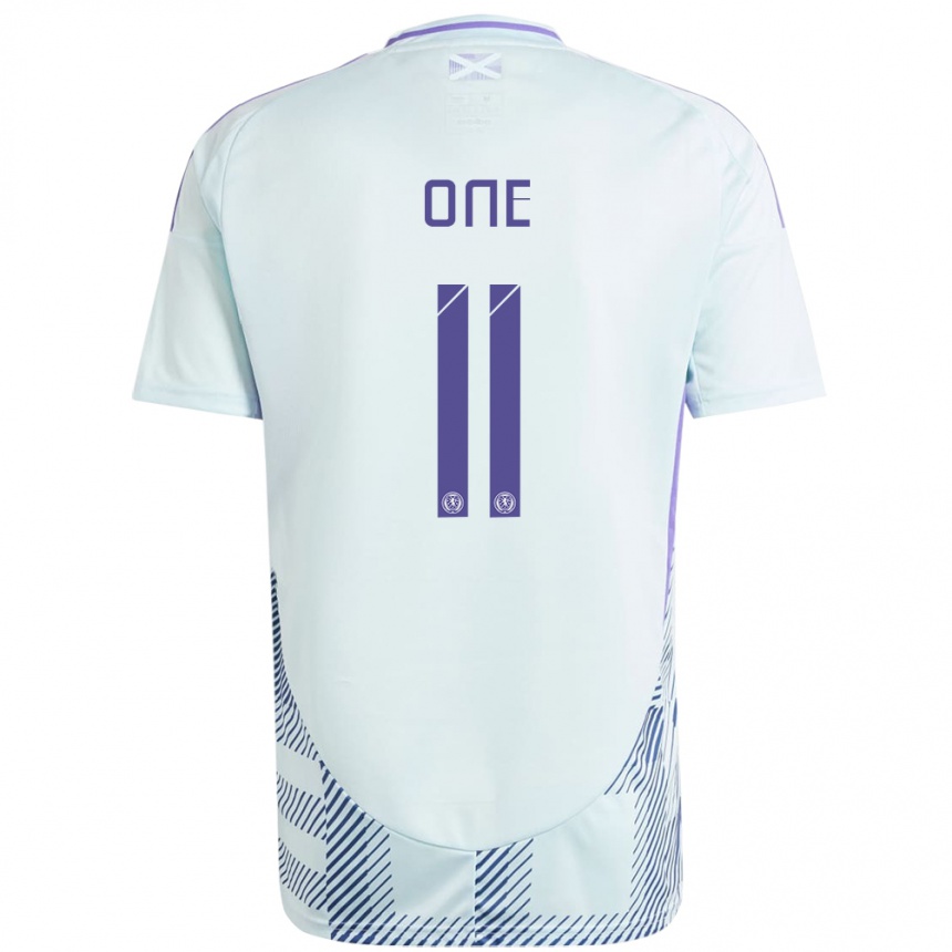 Kids Football Scotland Ryan Oné #11 Light Mint Blue Away Jersey 24-26 T-Shirt