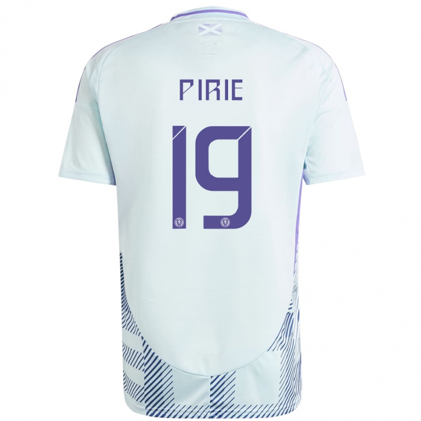 Kids Football Scotland Lewis Pirie #19 Light Mint Blue Away Jersey 24-26 T-Shirt