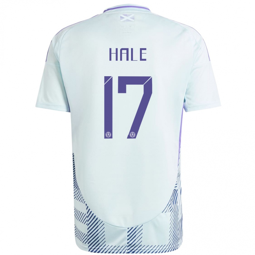 Kids Football Scotland Finlay Hale #17 Light Mint Blue Away Jersey 24-26 T-Shirt