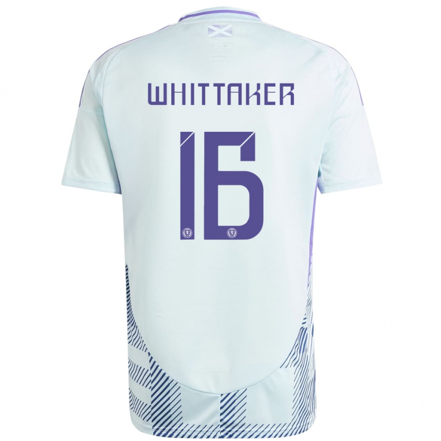 Kids Football Scotland Rory Whittaker #16 Light Mint Blue Away Jersey 24-26 T-Shirt