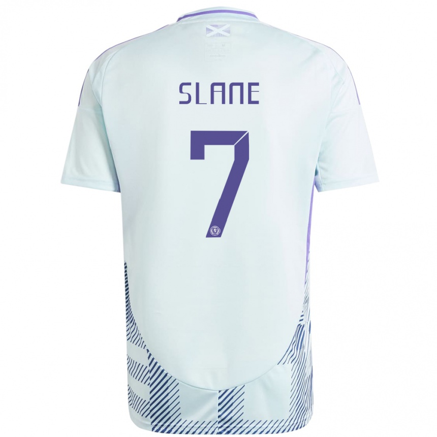 Kids Football Scotland Paul Slane #7 Light Mint Blue Away Jersey 24-26 T-Shirt