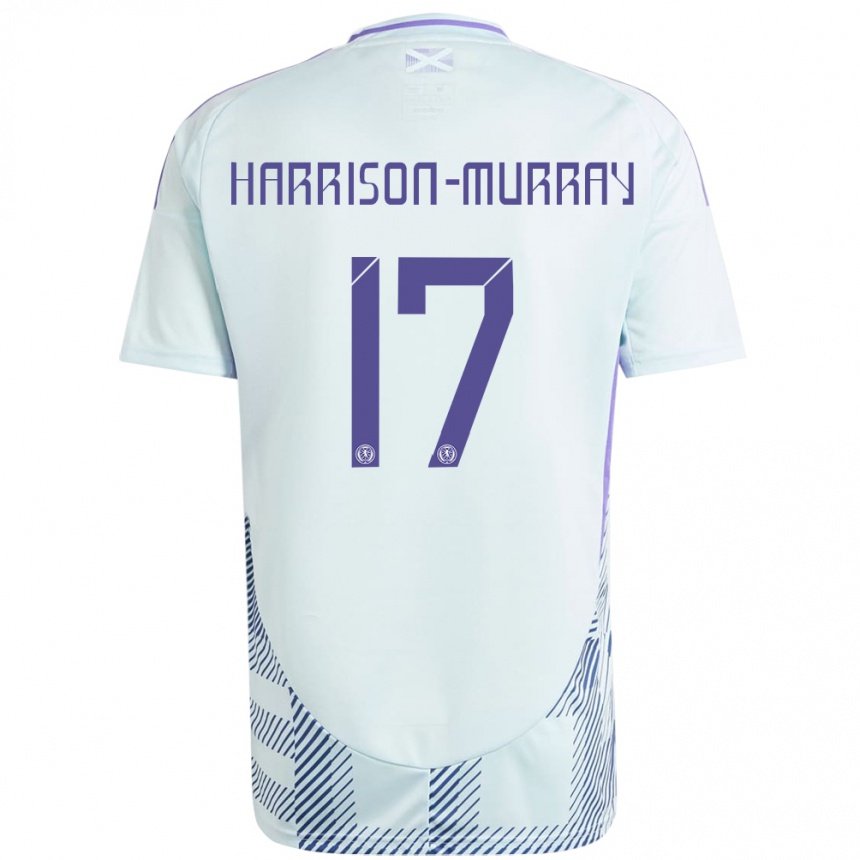 Kids Football Scotland Christie Harrison-Murray #17 Light Mint Blue Away Jersey 24-26 T-Shirt