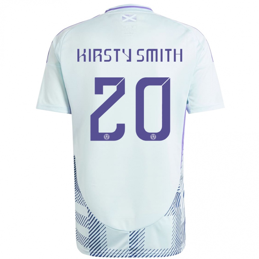 Kids Football Scotland Kirsty Smith #20 Light Mint Blue Away Jersey 24-26 T-Shirt