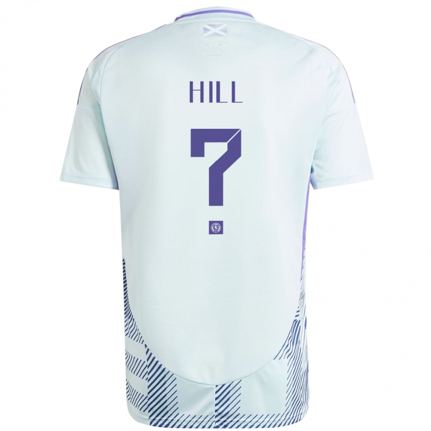 Kids Football Scotland Kathryn Hill #0 Light Mint Blue Away Jersey 24-26 T-Shirt