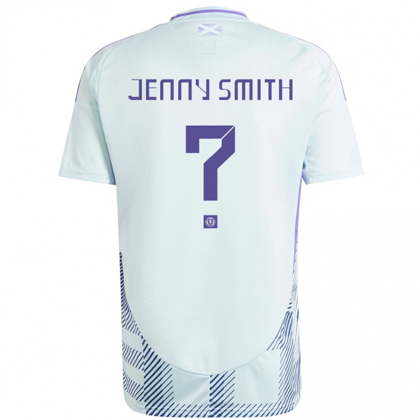 Kids Football Scotland Jenny Smith #0 Light Mint Blue Away Jersey 24-26 T-Shirt