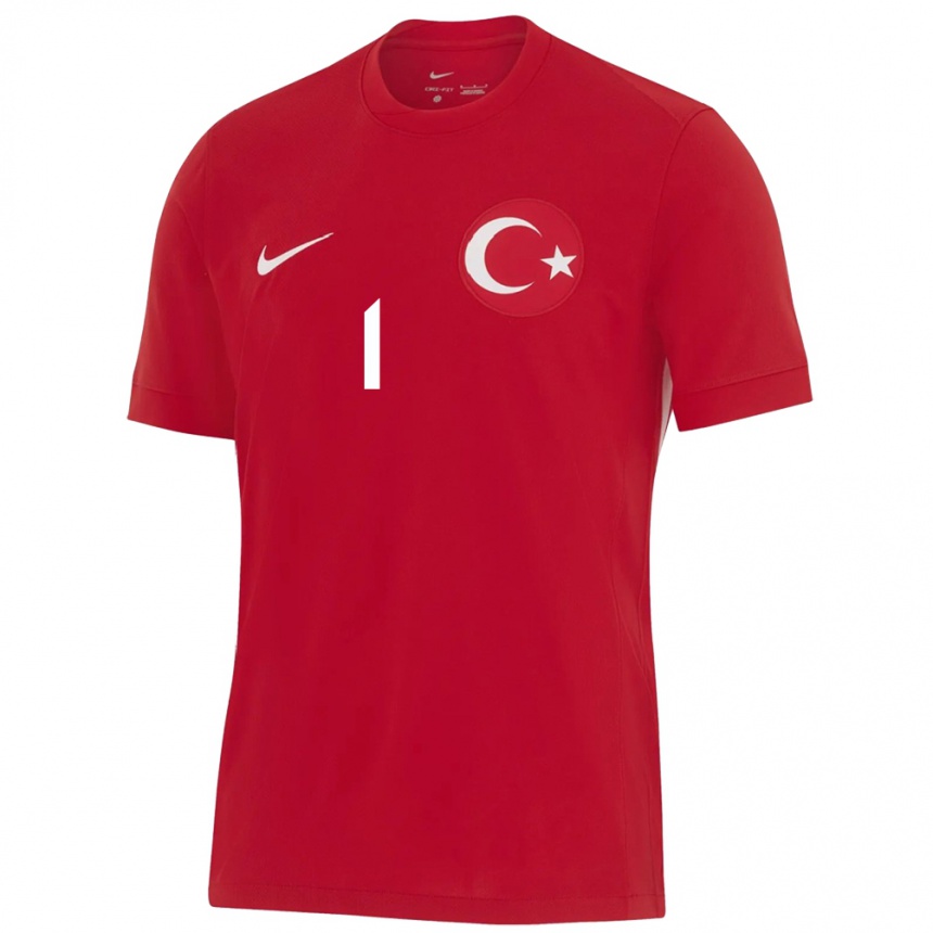 Kids Football Turkey Deniz Ertaş #1 Red Away Jersey 24-26 T-Shirt