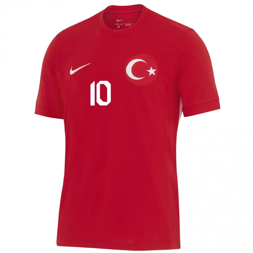 Kids Football Turkey Ebru Topçu #10 Red Away Jersey 24-26 T-Shirt