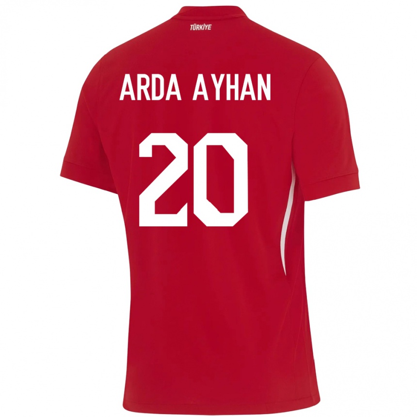 Kids Football Turkey Murat Arda Ayhan #20 Red Away Jersey 24-26 T-Shirt