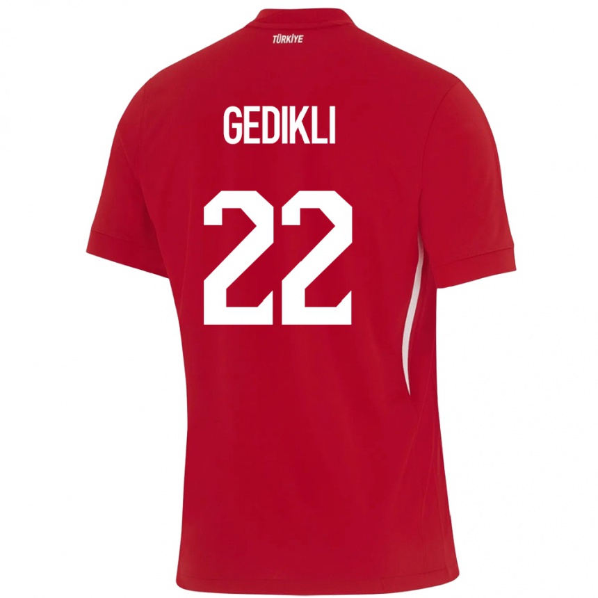 Kids Football Turkey Berkant Gedikli #22 Red Away Jersey 24-26 T-Shirt