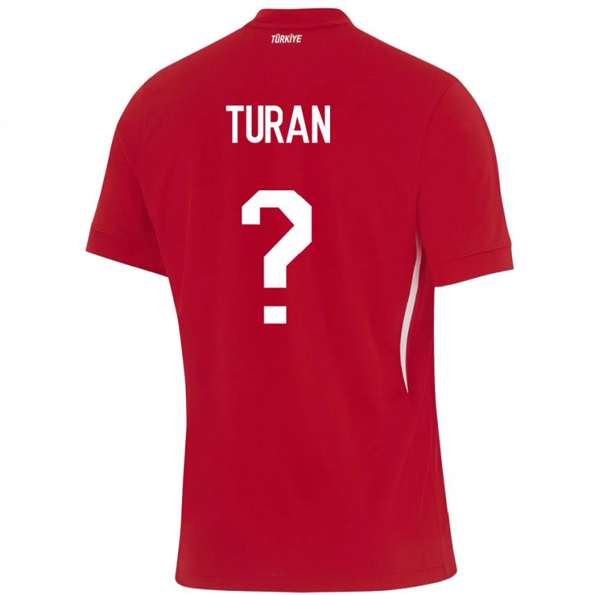 Kids Football Turkey Hasan Turan #0 Red Away Jersey 24-26 T-Shirt