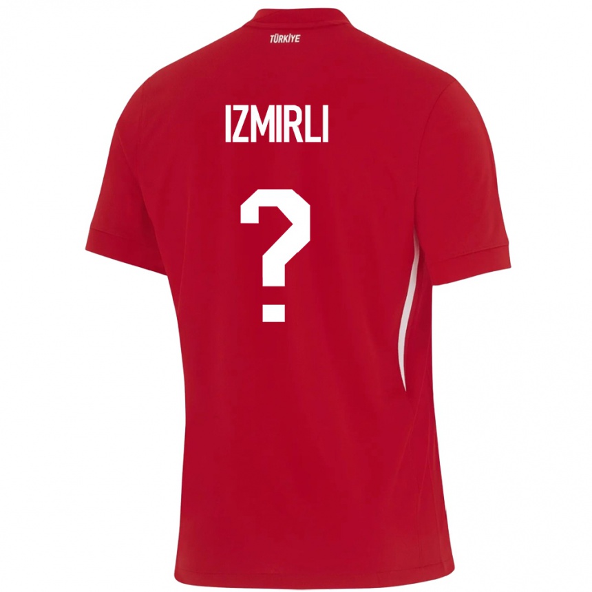 Kids Football Turkey Ege İzmirli #0 Red Away Jersey 24-26 T-Shirt