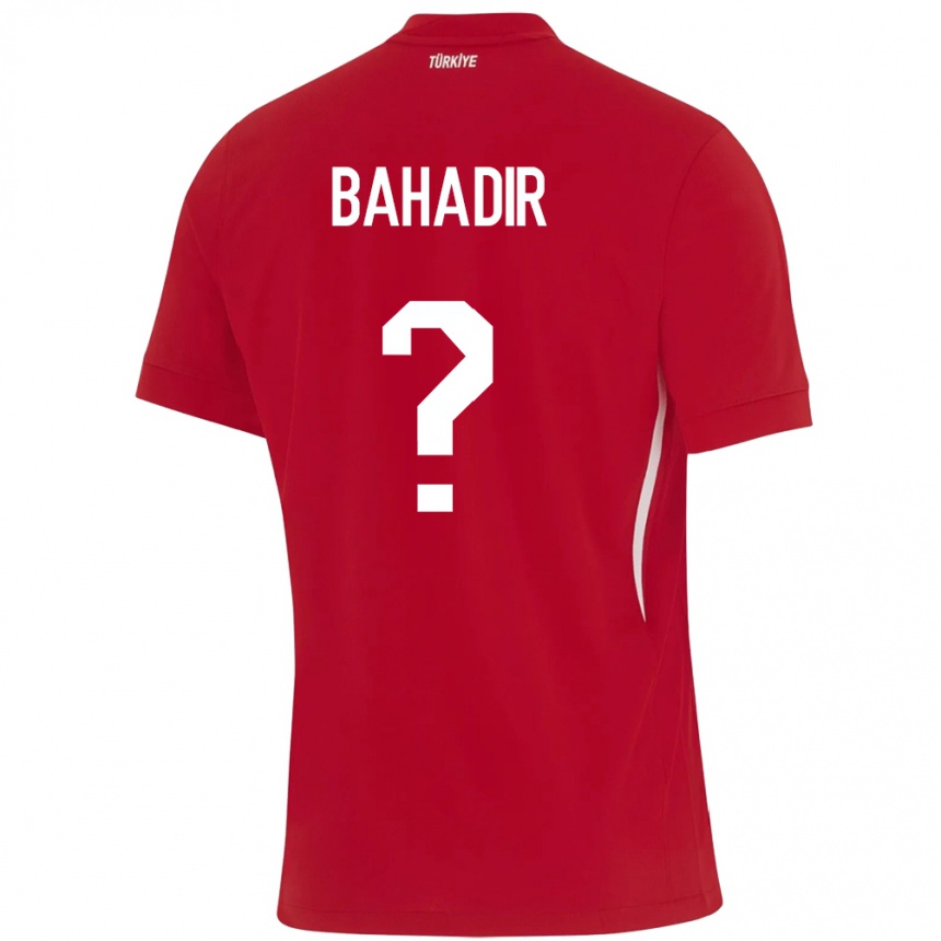 Kids Football Turkey Arda Bahadir #0 Red Away Jersey 24-26 T-Shirt