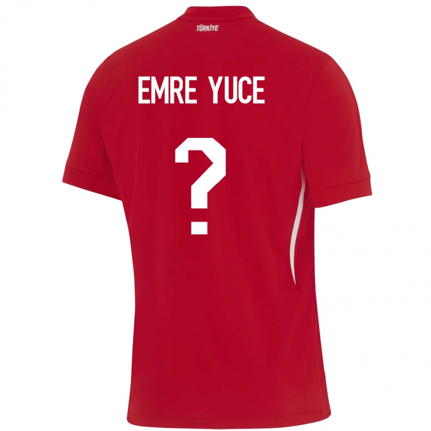 Kids Football Turkey Yunus Emre Yüce #0 Red Away Jersey 24-26 T-Shirt