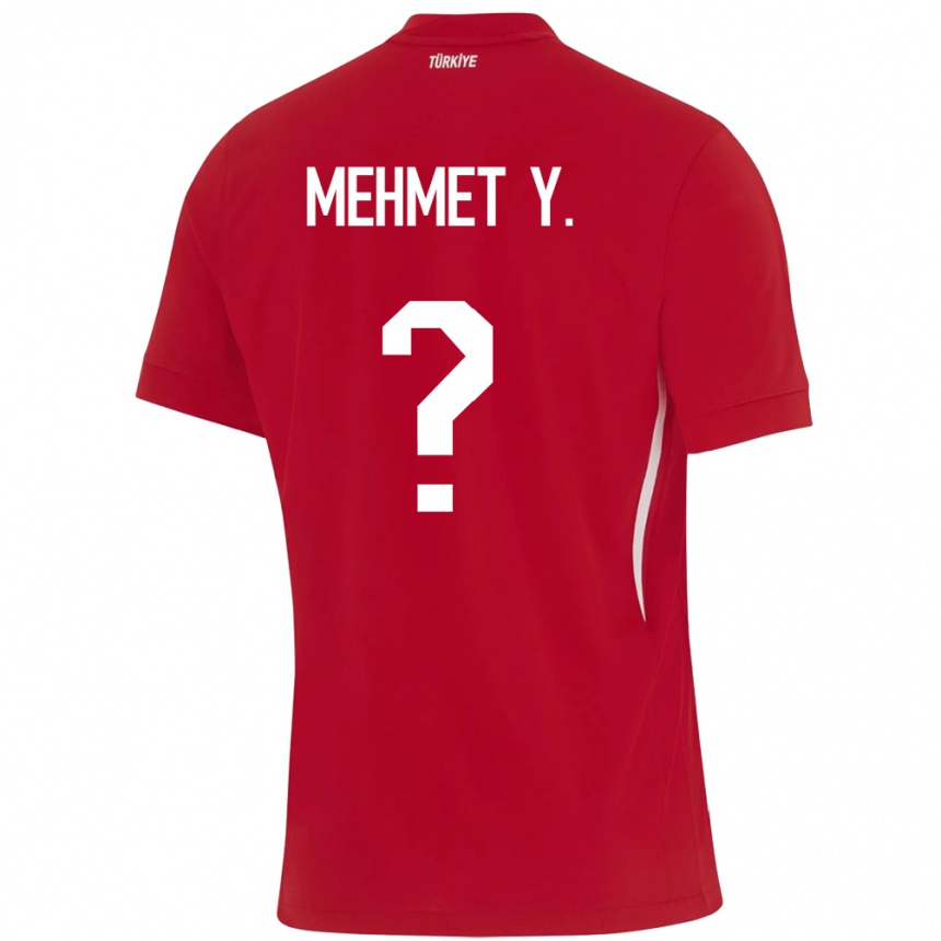 Kids Football Turkey Mehmet Yildirim #0 Red Away Jersey 24-26 T-Shirt